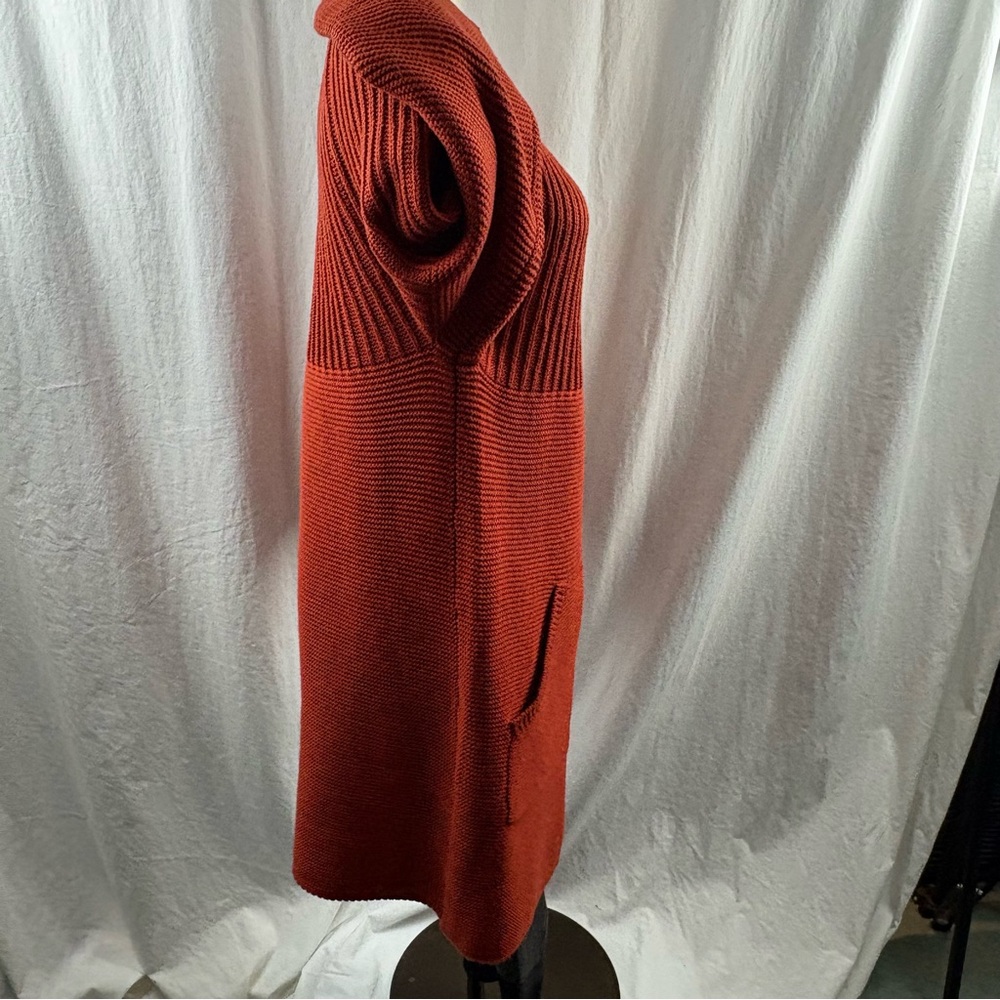 Tiny for Anthropologie Burnt Orange Sweater Coat Size S - Picture 5 of 9